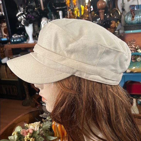 Vintage 60s Cream Bow Wool Hat - Picture 4 of 7